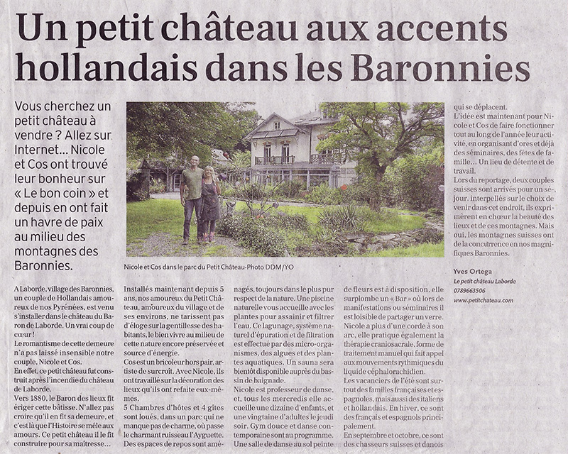 krantenartikel Petit Chateau